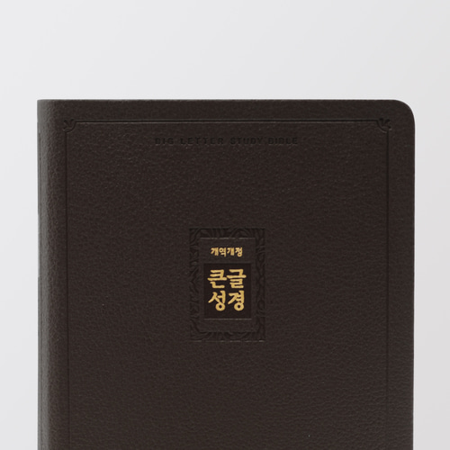 개역개정 우피 큰글성경 중 단본 무지퍼 다크브라운
