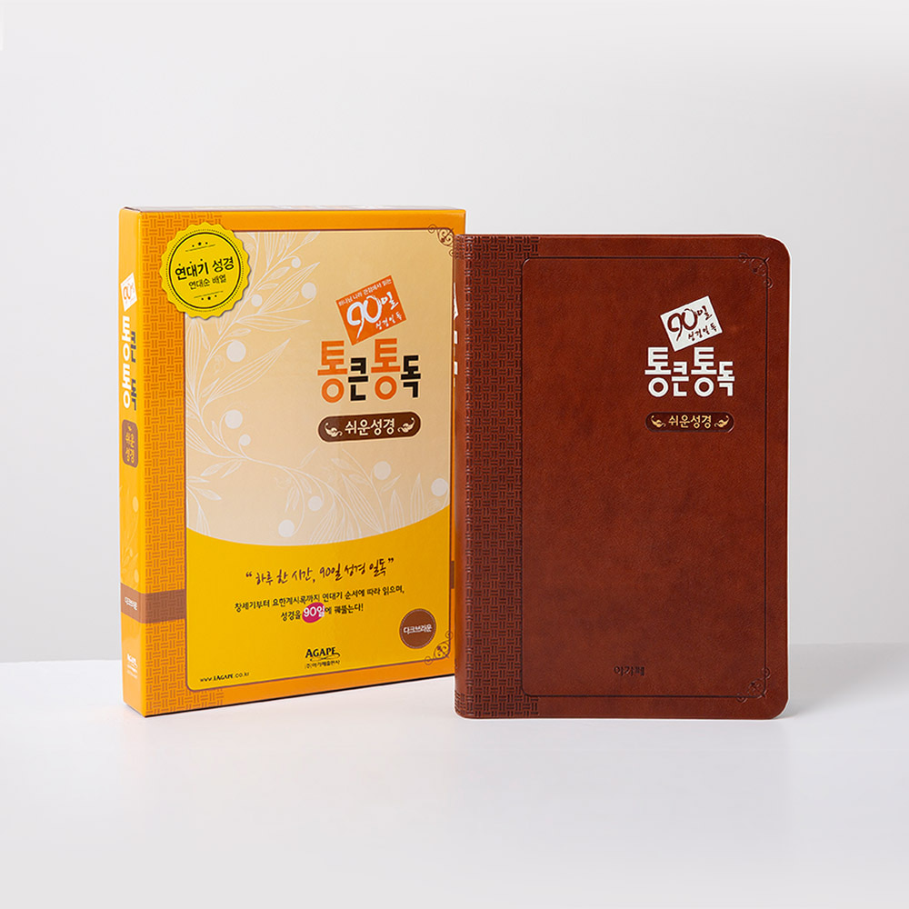 90일 통큰통독 (쉬운성경판) 대 단본 다크브라운